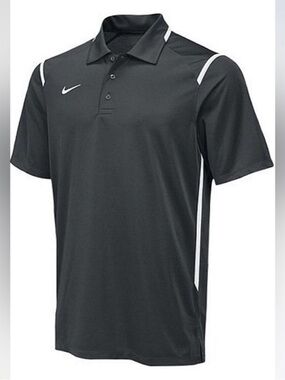 Nike Dri-FIT Polo Shirt Black White Athletic Golf soccer Men’s Small